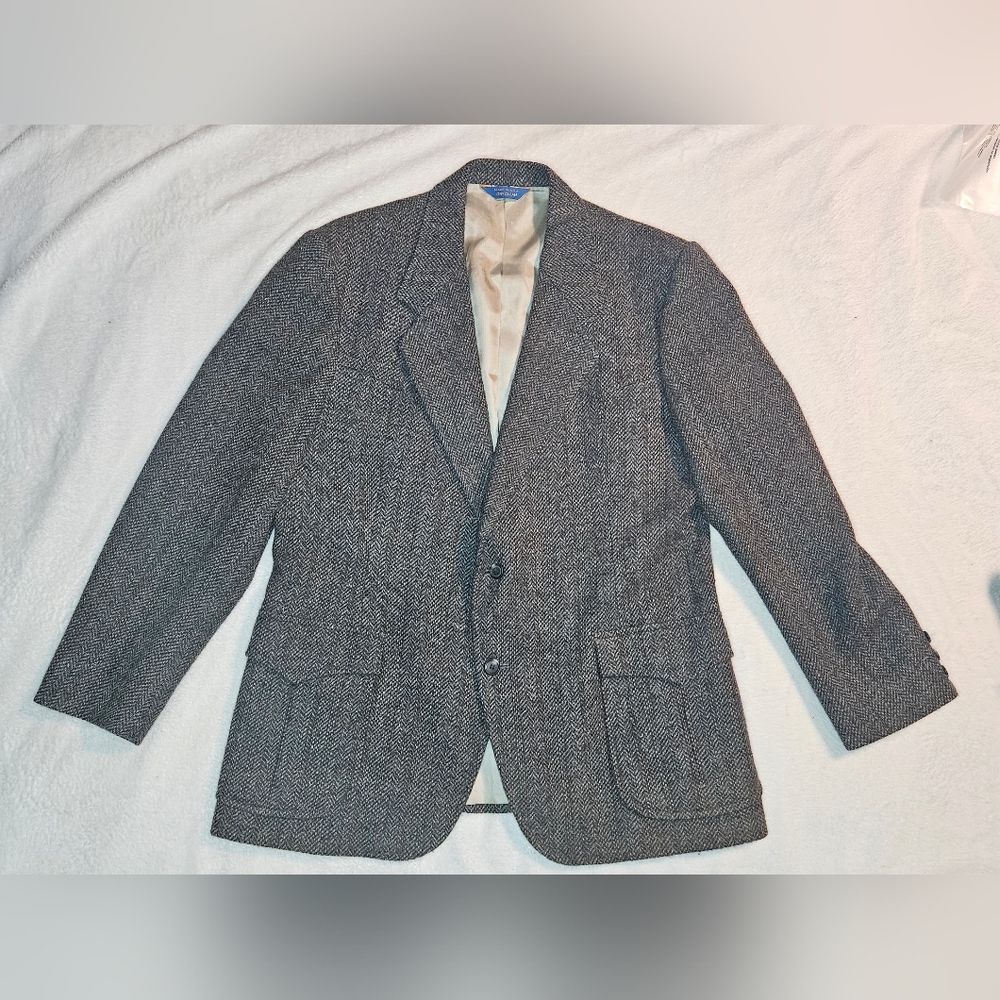 Pendleton mens 44 sports coat blazer vintage herringbone wool